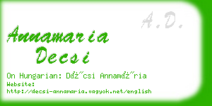 annamaria decsi business card